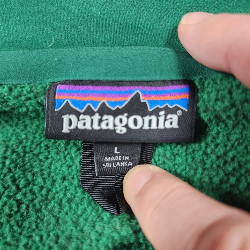 Patagonia Vest Mens Large Green Better Sweater Fleece Full Zip Hiking Outdoor - Picture 2 of 12